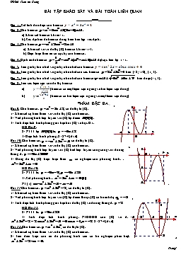 Các bài tập Khảo sát hàm số và bài toán liên quan