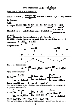 Chuyên đề Cực trị hàm phân thức - Trần Phương