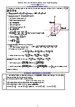 Chuyên đề Ôn thi Tốt nghiệp và Đại học về Phương pháp tọa độ trong không gian