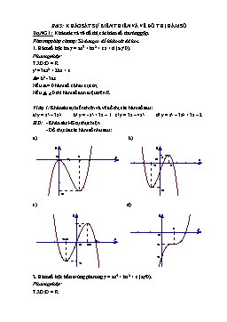 Chuyên đề Ôn thi Tốt nghiệp về Khảo sát hàm số và các bài tập liên quan