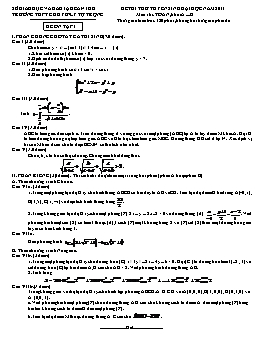 Đề thi thử tuyển sinh Đại học môn Toán khối A, B năm 2011