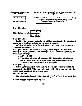 Đề thi tuyển sinh vào lớp 10 môn Toán THPT Chuyên Lam Sơn năm học 2007-2008