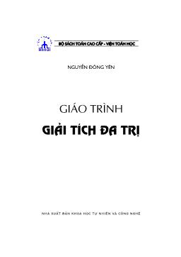 Giáo trình giải tích đa trị - Nguyễn Đông Yên