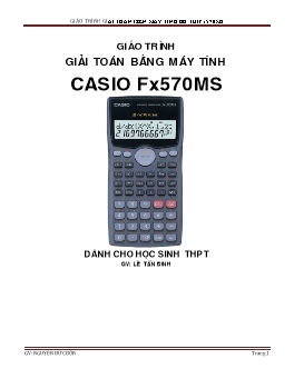 Giáo trình Giải toán trên máy tính bỏ túi Fx-570MS - Lê Tấn Định