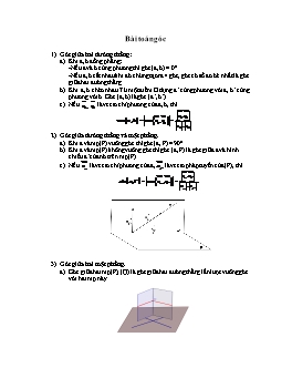 Những bài toán về góc trong Hình học không gian lớp 12