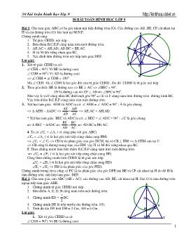 50 Bài toán Hình học lớp 9