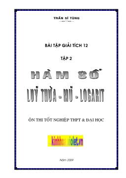 Bài tập Giải tích 12 - Hàm số - Trần Sĩ Tùng