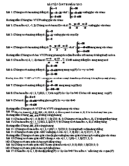 Bài tập ôn thi Đại học và Cao đẳng môn Toán năm 2013