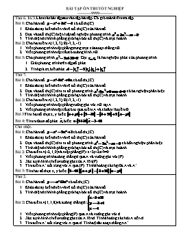 Bài tập Ôn thi Tốt nghiệp - Khảo sát hàm số