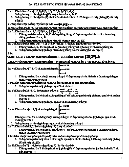 Bài tập Ôn thi Tốt nghiệp môn Toán năm 2012 - Quan trọng