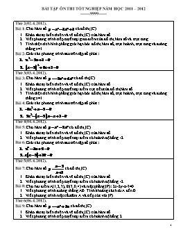 Bài tập Ôn thi Tốt nghiệp năm học 2011 – 2012