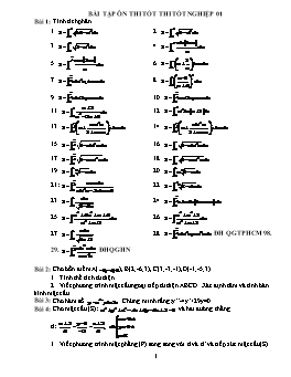 Bài tập Ôn thi Tốt thi Tốt nghiệp 01