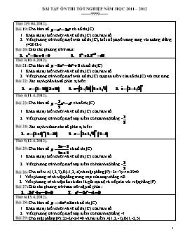 Bài tập tự luyện thi Tốt nghiệp và Đại học năm học 2011 – 2012