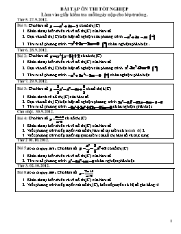 Bài tập tự ôn luyện thi Tốt nghiệp THPT