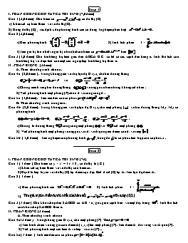 Bộ đề Ôn thi Tốt nghiệp môn Toán năm 2013