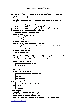 Các bài tập về hàm số bậc 3 có lời giải