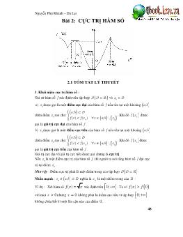 Các Chuyên đề luyện thi Đại học - Cực trị hàm số - Nguyễn Phú Khánh