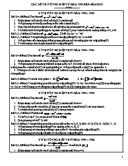 Các đề thi Tốt nghiệp từ năm 1992 đến năm 2010