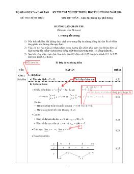 Các sai lầm trong giải đề thi Tốt nghiệp môn Toán năm 2010