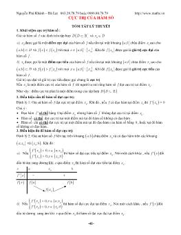 Chuyên đề Cực trị của hàm số - Nguyễn Phú Khánh