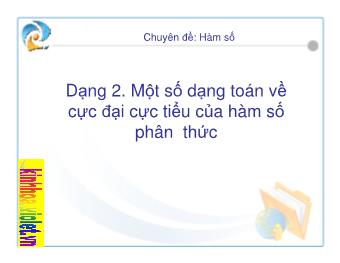 Chuyên đề về Hàm số - Bùi Anh Tuấn