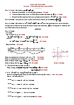 Đề kiểm tra một tiết môn Giải tích 12 ban cơ bản có đáp án