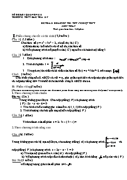 Đề tham khảo Ôn thi Tốt nghiệp THPT môn Tóan - THPT Bắc Trà My