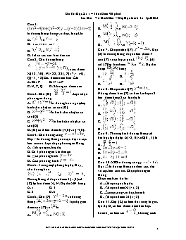 Đề thi học kỳ 1 môn Toán lớp 12 không phân ban