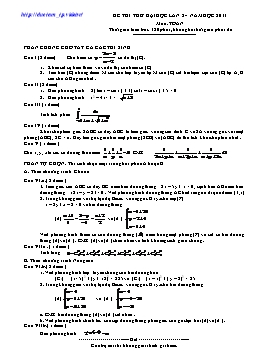 Đề thi thử Đại học lần 2 môn Toán năm 2011
