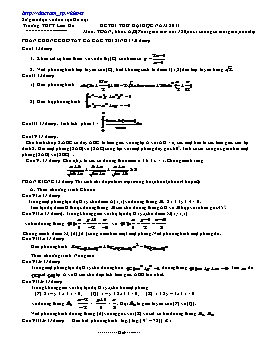 Đề thi thử Đại học môn Toán khối A, B năm 2011 - THPT Liên Hà