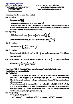 Đề thi thử Đại học năm 2011 môn Toán - THPT Lương Tài 2