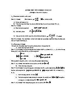 Đề thi thử Tốt nghiệp môn Toán năm 2009