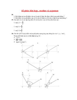 Ôn thi Đại học, Cao đẳng môn Toán - Số phức liên hợp, mođun và acgumen