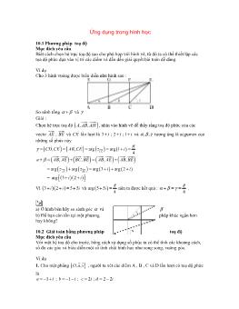 Ôn thi Đại học, Cao đẳng môn Toán - Ứng dụng trong hình học