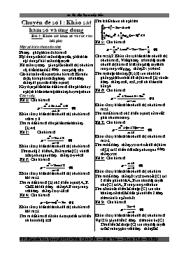 Ôn thi Đại học cấp tốc - Khảo sát hàm số và ứng dụng