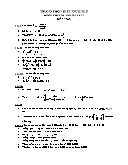 Ôn thi Tốt nghiệp THPT năm 2009 - Đề số 3 - Trần Hữu Phước