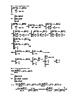 Tổng hợp các bài tập về phương trình và bất phương trình