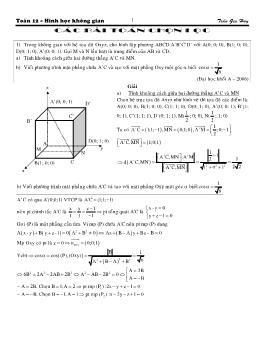 Tuyển tập Các bài toán hình học không gian có lời giải - Trần Gia Huy