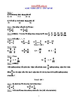 42 Đề Toán lớp 5 - Ôn tập hè