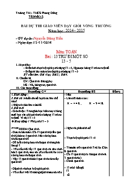 Bài dự thi Giáo viên dạy giỏi vòng trường môn Toán năm học 2014 - 2015 - Nguyễn Dũng Tiến