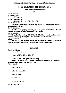 Bộ đề khảo sát HSG Toán lớp 4 - Khất Thị Dung