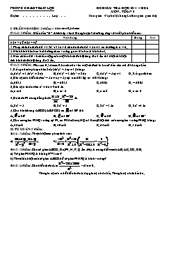 Đề kiểm tra học kì I số 6 - Môn Toán lớp 8