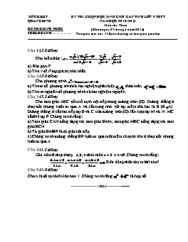 Đề thi chọn học sinh giỏi môn Toán cấp tỉnh lớp 9 năm học 2012- 2013 - Tỉnh Quảng Bình