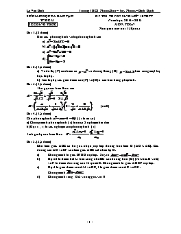 Đề thi tuyển sinh vào lớp 10 môn Toán năm học 2014-2015 - Đề số 2 - Lê Văn Bính