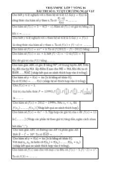 Đề thi vòng 16 Violympic Toán lớp 7