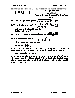 Giáo án Bồi dưỡng học sinh giỏi Toán 9 năm học 2012-2013 - Nguyễn Văn Tú