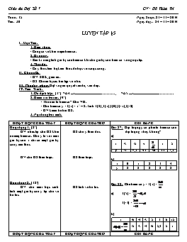 Giáo án Đại số 7 - Tiết 30: Luyện tập - Đỗ Thừa Trí