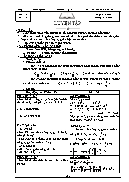 Giáo án Đại số 7 - Tuần 29 - Tiết 55: Luyện tập - Phan Văn Mậu