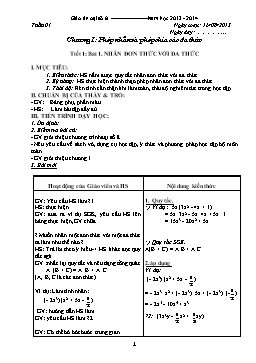 Giáo án Đại số 8 cả năm năm học 2013-2014