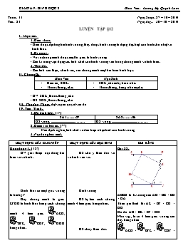 Giáo án Đại số 8 - Tiết 21: Luyện tập - Lương Mỹ Quỳnh Lam